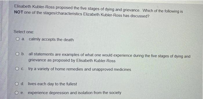 Hesi case study loss grief and death