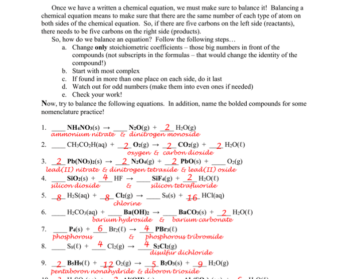 Balancing equations gizmo answer key pdf