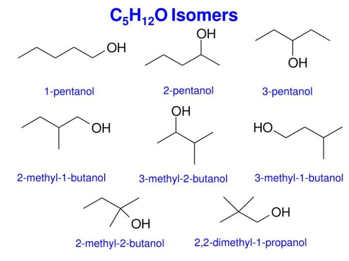 Liquid pentanol c5h12o and gaseous oxygen