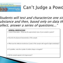 Can't judge a powder science olympiad